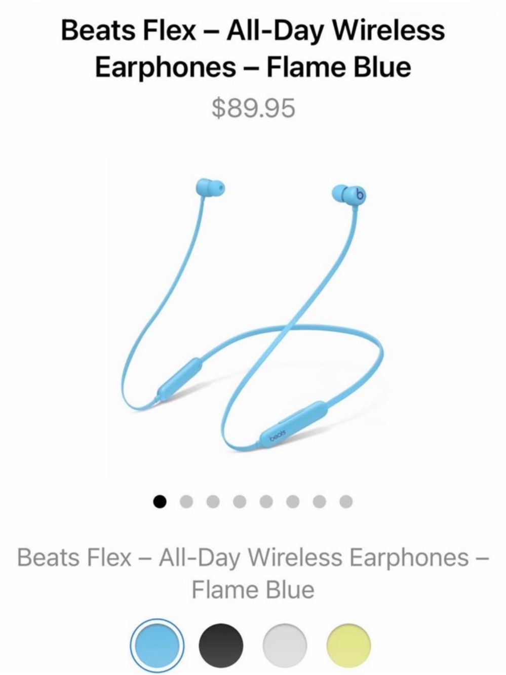 Beats by Dre Beats Flex Wireless Earphones - Flame Blue